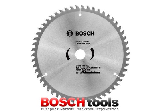 Пильный диск Bosch Eco for Aluminium, Ø 190x20/16-54T