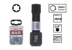 Ударные биты Bosch Impact Control, T30/25 мм, 25 бит в упаковке TicTac