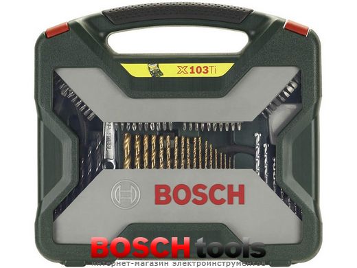 Набір насадок, свердл Bosch X-Line Titanium из 103 шт.