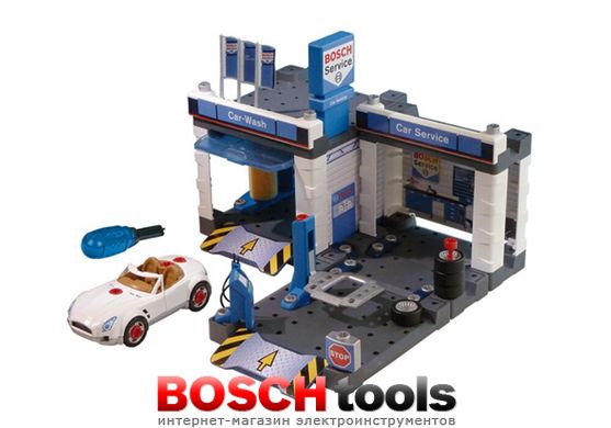Детский игровой набор Станция технического обслуживания Bosch Car Service с автомойкой (Klein 8647)