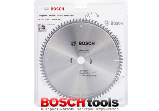 Пильный диск Bosch Eco for Aluminium, Ø 305x30-80T