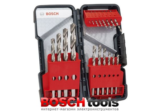 Набір свердел по металу Bosch HSS-G, DIN 338, 135 °, в Toughbox (18 шт.)