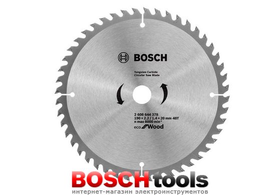 Пильный диск Bosch optiline ECO, Ø 190x20/16-48T