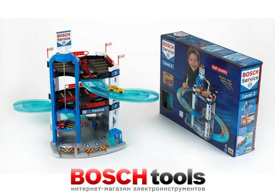Детский игровой набор Паркинг Bosch Car Service с 3 уровнями парковки (Klein 2811)