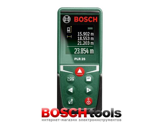 Цифровий лазерний далекомір Bosch PLR 25