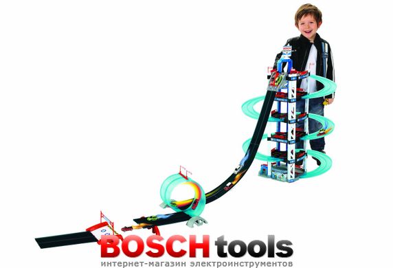 Детский игровой набор Паркинг Bosch Car Service с 6 уровнями парковки и петлей (Klein 2844)
