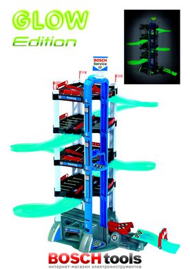 Детский игровой набор Многоэтажный паркинг Bosch Car Service «Glow Edition», 5 уровней (Klein 2890)