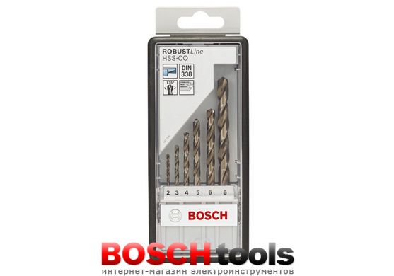 Набор свёрл Bosch по металлу Robust Line HSS-Co, (6 шт.)
