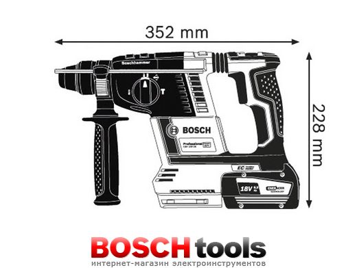 Акумуляторний перфоратор Bosch GBH 18V-26 з патроном SDS-plus