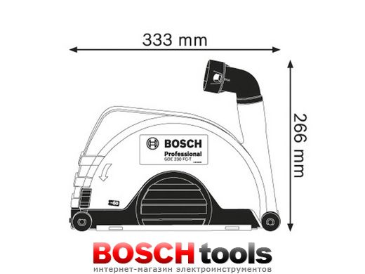 Кожух для відводу пилу Bosch GDE 230 FC-T