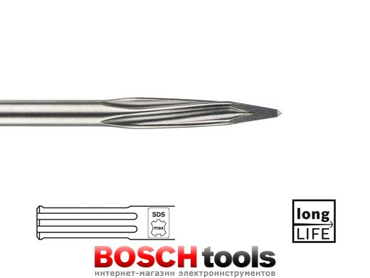 Зубило пикообразное Bosch RTec Speed SDS-max, 400 мм
