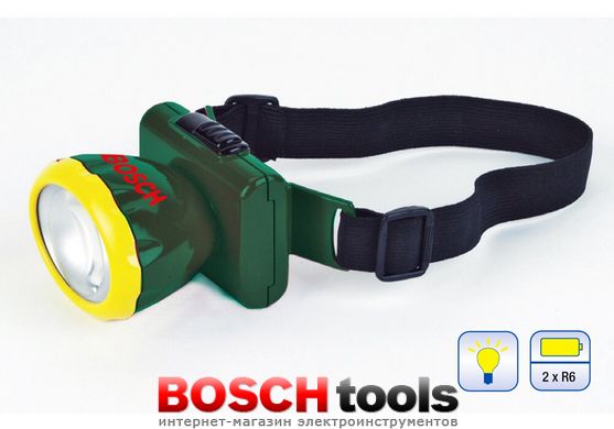 Детская игрушка Налобный фонарь Bosch (Klein 8458) с регулируемым креплением