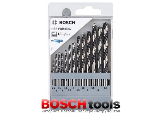 Набор сверл Bosch HSS PointTeQ по металлу Bosch, (13 шт.)