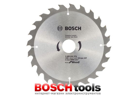 Пильный диск Bosch optiline ECO, Ø 190x30-24T