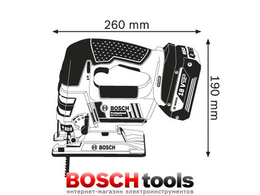 Аккумуляторная лобзиковая пила Bosch GST 18 V-LI B + 1х GBA 18V 4.0Ah + GAL 18V-40