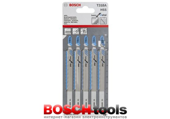 Лобзиковое пильное полотно Bosch T 318 A Basic for Metal