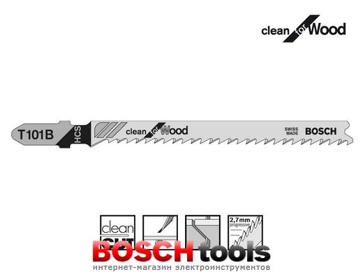 Полотно для лобзика Bosch T 101 B Clean for Wood