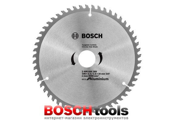 Пильный диск Bosch Eco for Aluminium, Ø 190x30-54T