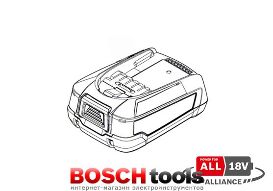 Аккумулятор Bosch PBA 18V 6,0Ah POWER FOR ALL