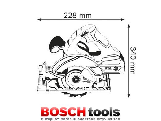 Аккумуляторная циркулярная пила Bosch GKS 18 V-LI Professional