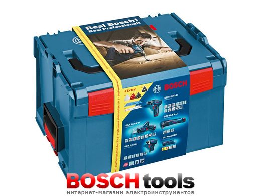 Набор аккумуляторного инструмента Bosch GSA+GSR+GOP+GDR+GLI