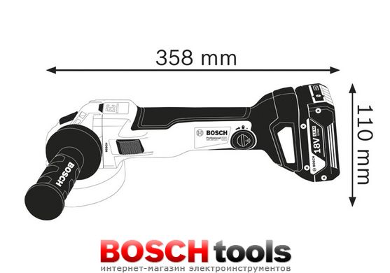 Аккумуляторная угловая шлифмашина Bosch GWS 18V-10