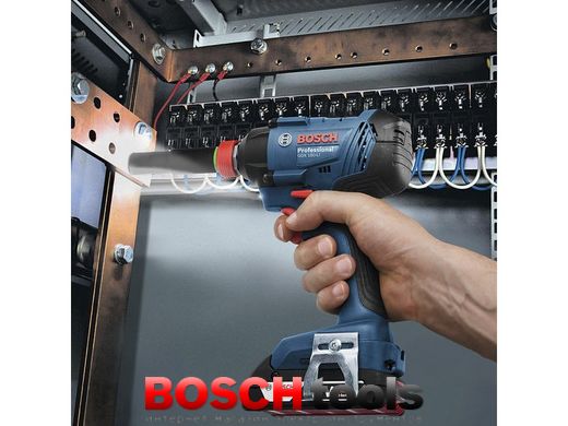 Профессиональный набор: Аккумуляторный ударный гайковерт Bosch GDX 180-LI + фитнес-браслет
