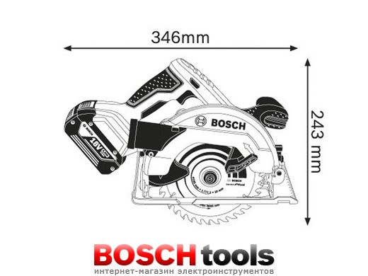 Аккумуляторная циркулярная пила Bosch GKS 18V-57