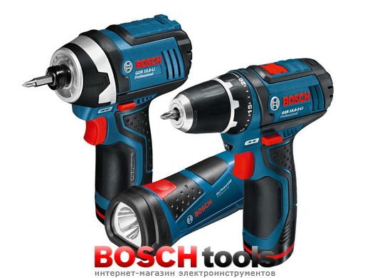 Набор аккумуляторного инструмента Bosch GSR+GDR+GLI 10,8