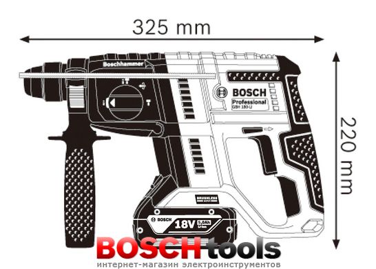 Аккумуляторный перфоратор Bosch GBH 180-LI с SDS plus