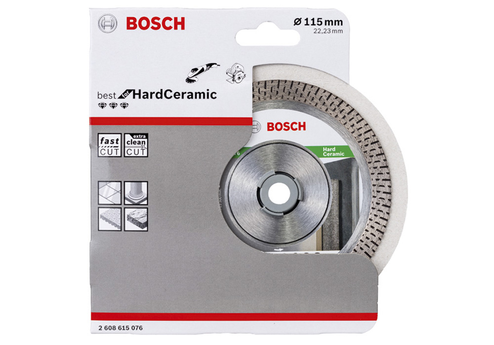 Алмазный отрезной диск Bosch Best for Hard Ceramic, Ø 115/22,23